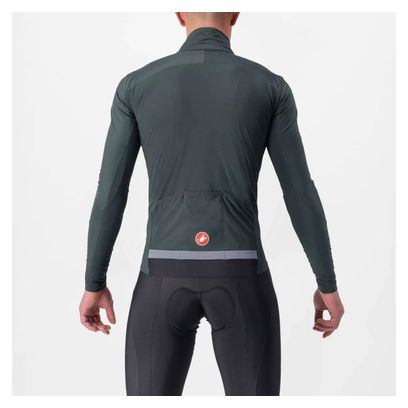 Castelli Beta Ros Long Sleeve Jacket Green/Orange