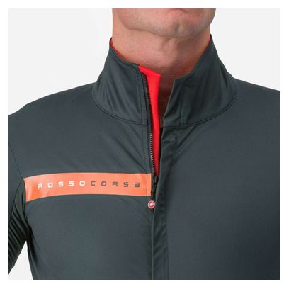 Castelli Beta Ros Long Sleeve Jacket Green/Orange
