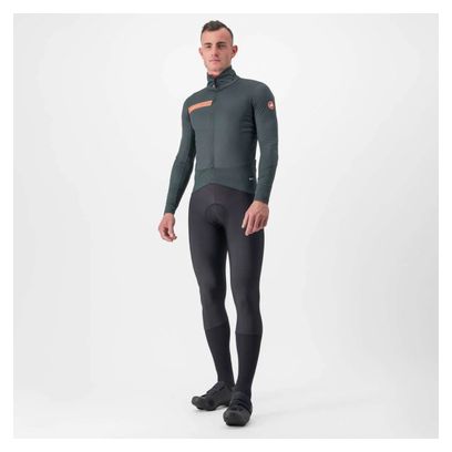 Castelli Beta Ros Long Sleeve Jacket Green/Orange