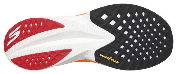 Zapatillas de running Skechers Aero Razor blancas y naranjas para hombre