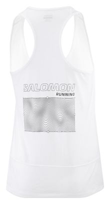 Camiseta de tirantes Salomon Cross Run para mujer Blanca