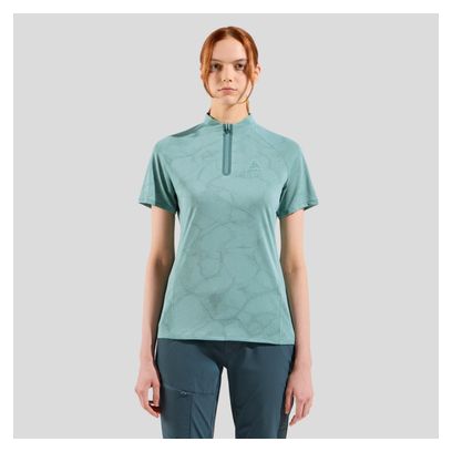 Polo para mujer Odlo Ascent Chill-Tec Verde