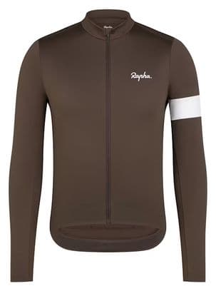 Maillot Manches Longues Rapha Core Thermal Marron/Blanc