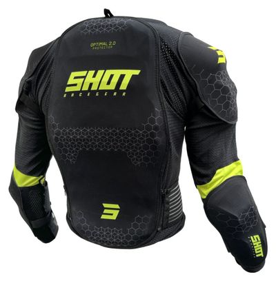 Shot Optimal 2.0 Zwart/Geel Kinderbeschermingsvest