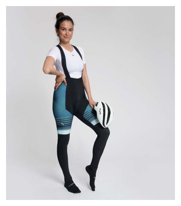 Cuissard Long à Bretelles avec Chamois Vélo Rogelli Stryde Femme Bleu