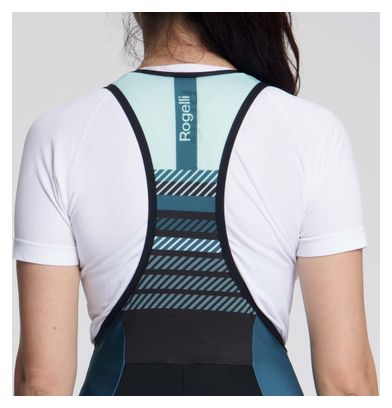 Cuissard Long à Bretelles avec Chamois Vélo Rogelli Stryde Femme Bleu