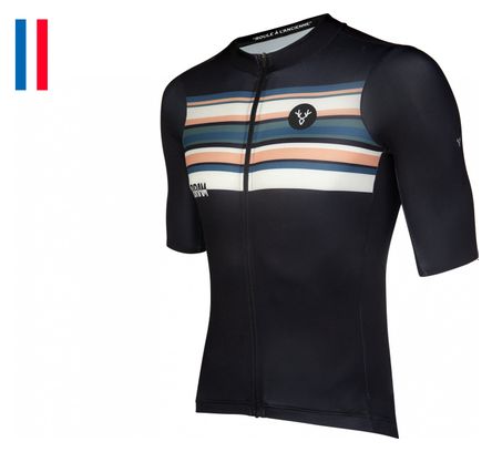 Maillot Manches Courtes LeBram Arpettaz Bleu Foncé Coupe Ajustée