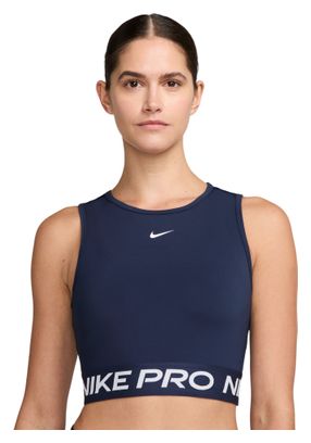Crop top Nike Pro blu da donna