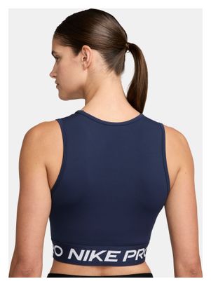 Crop top Nike Pro blu da donna