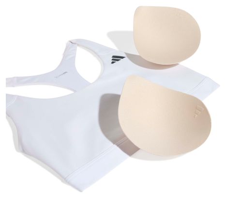 adidas Optime Essentials Medium Support Bra White Women's
