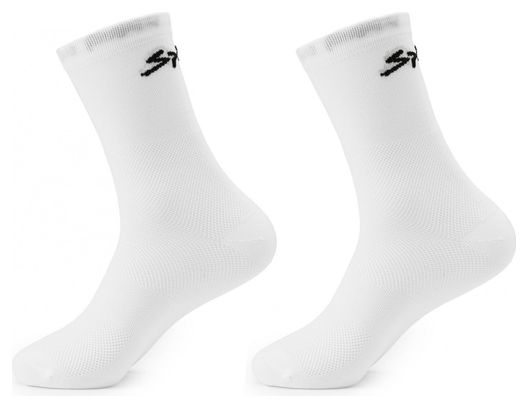 Pack of 2 Pairs Spiuk Anatomic White Socks