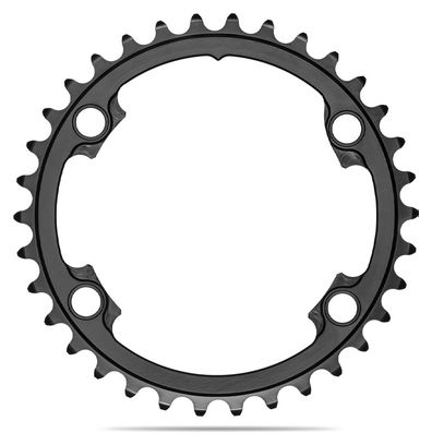 AbsoluteBlack Premium Round Road 110x4 BCD Chainring for Shimano Dura Ace / Ultegra 11S Transmission Black