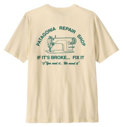 Patagonia Repair Shop Men's Beige Short-Sleeve T-Shirt
