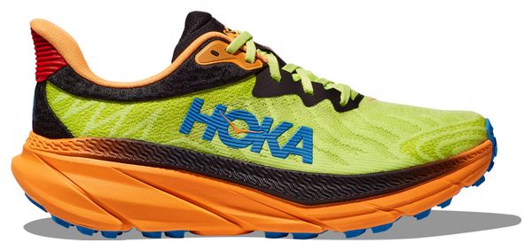 Hoka Challenger 7 Yellow Orange Black Men's Trail Shoes