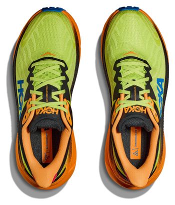 Hoka Challenger 7 Yellow Orange Black Men's Trail Shoes