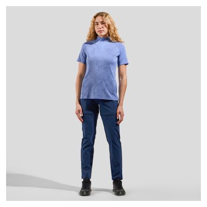 Dames Odlo Ascent Chill-Tec Polo Blauw