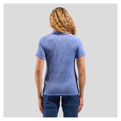 Dames Odlo Ascent Chill-Tec Polo Blauw