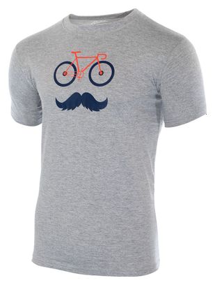 Rubb'r Moustache Short Sleeve T-Shirt Grey