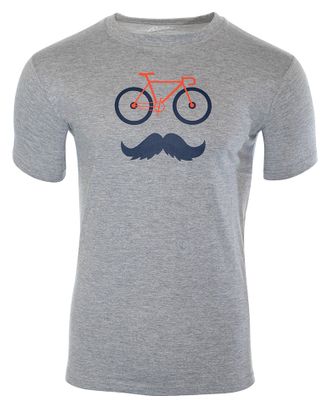 Rubb'r Moustache Short Sleeve T-Shirt Grey