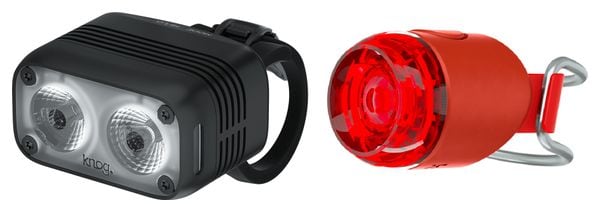 Pair of Knog Blinder Road 400 + Plug Rear Lights