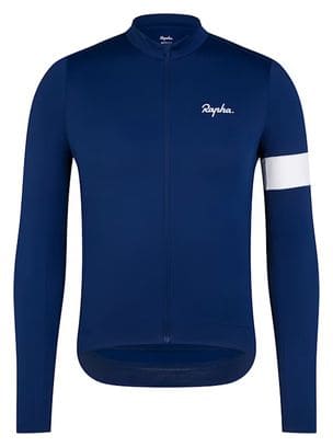 Rapha Core Thermal Blue/White long sleeve jersey