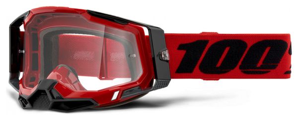 100% RACECRAFT 2 Goggle | Red Black | Clear Lenses