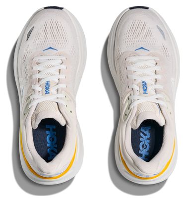 Hoka Bondi 9 Running Shoes White/Orange Women's