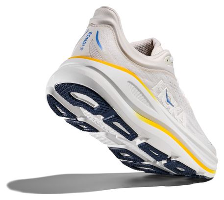 Hoka Bondi 9 Running Shoes White/Orange Women's
