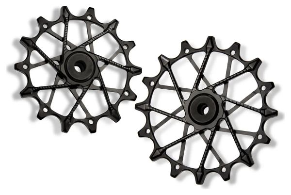 Paar Garbaruk Derailleurwieltjes voor Sram GX/XO/XX Eagle 12v Zwart