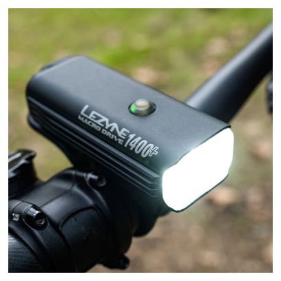 Lezyne Macro Drive 1400+ Kit de iluminación frontal / Infinite Light Power Pack+ Batería / Soporte compatible con GoPro