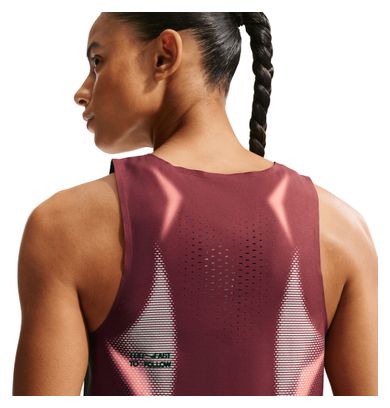 Débardeur Crop Nike AeroSwift Rouge Femme