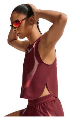 Débardeur Crop Nike AeroSwift Rouge Femme