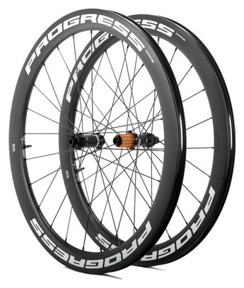 Paire de roues Progress A-Prime Disc Blanc | 12x100/12x142 mm | Center Lock | Campagnolo N3W