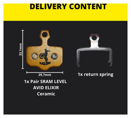 Plaquettes céramique SRAM Level | Black Rider