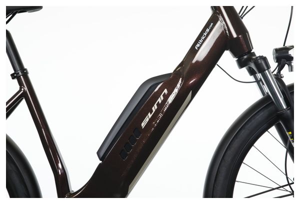 Vélo d'Exposition - Vélo Ville Electrique Sunn Urb Start Microshift Mezzo 8V 400Wh Marron 2024