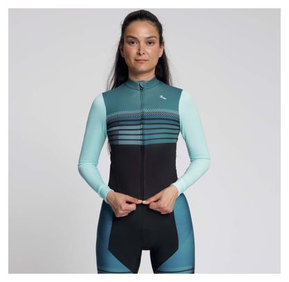 Maillot Manches Longues Vélo Rogelli Stryde Femme Bleu