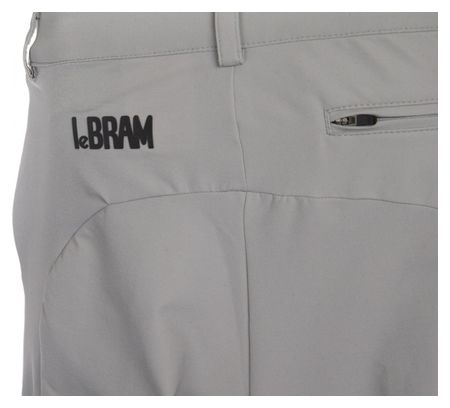 LeBram Parpaillon Short con Pelle Grigia