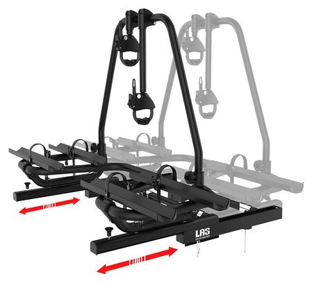 Porte-vélos LAS BC260 noir pour timon remorque et caravane