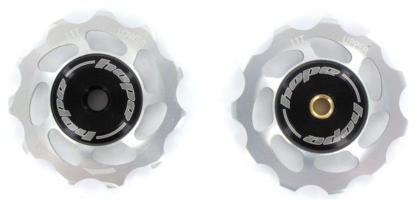 Paire de Galets HOPE 11 Dents/Shimano 9/10/11 Vitesses Argent