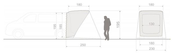 Tente véhicule Vaude Drive Van Trunk Gris