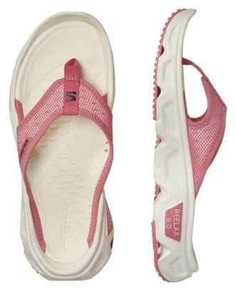 Salomon Reelax Break 6.0 Pink Weiß Damen Recovery-Schuhe