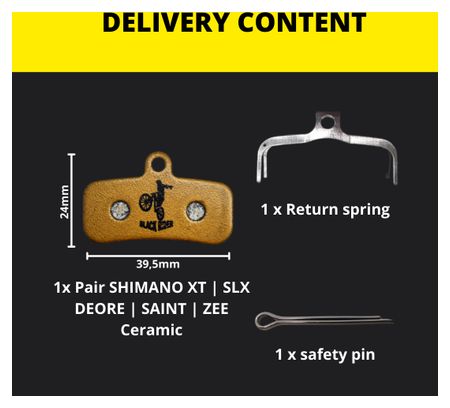 Plaquettes céramique SHIMANO XT SLX SAINT ZEE | Black Rider