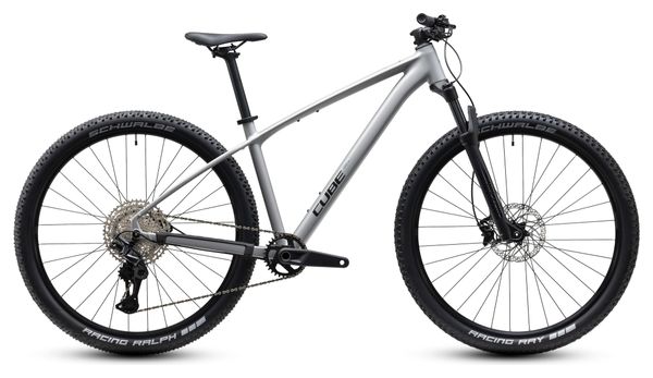 Cube Reaction Pro Shimano 12-Speed 29'' Mountain Bike, Platinum Gray, 2027