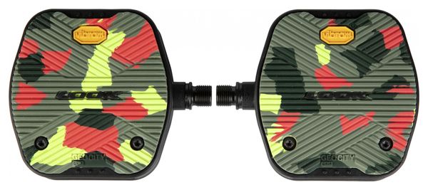 Pair of Flat Look Geo City Grip Pedals Camo