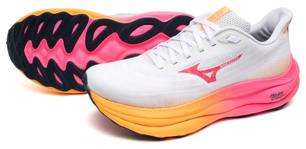 Mizuno Wave Sky 9 Scarpe da corsa Bianco/Arancione/Rosa Unisex