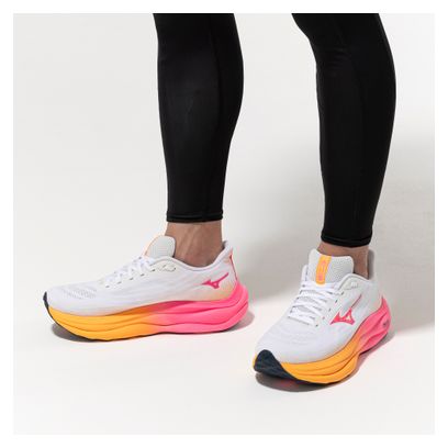 Mizuno Wave Sky 9 Scarpe da corsa Bianco/Arancione/Rosa Unisex