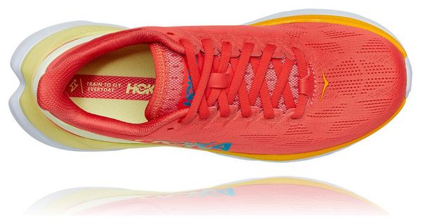 Chaussures de Running Hoka Mach 4 Blanc Rouge Femme