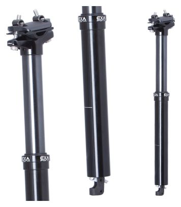 Exa Form 900-i Telescopische zadelpen met zwarte interne kabelgeleiding Controle inbegrepen