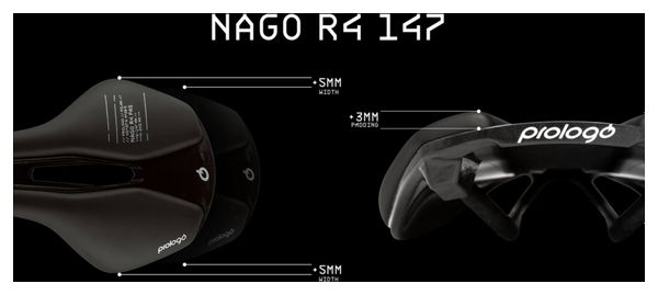 Selle Prologo Nago R4 PAS 147 Tirox Noir