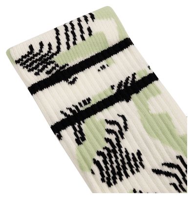 Calzini Burgtec Everyday Crew Patterned Bianco/Verde